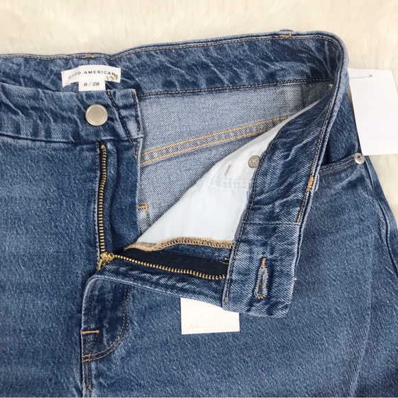 GOOD AMERICAN Good Vintage Ankle Jean Straight Leg Medium Wash Size 6 28 New - Picture 5 of 13